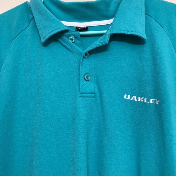 Oakley Designer Polo Shirt. Teal. Size XL. - Picture 2 of 7